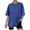 Blue, variant on Women's T-Shirts Sevevn Women's Casual Letter Printed T-Shirt With Round Neck And Shoulder Drop Short Sleeved Top Tops For Women Trendy