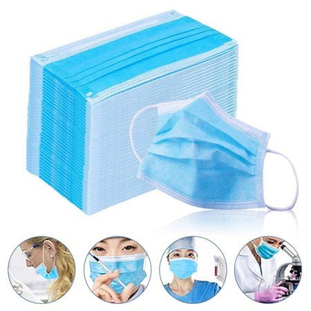 50 Pcs Disposable Masks For Nail Painting beauty-Blue