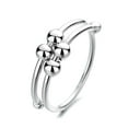 thumbnail image 1 of Bague Anti-Anxiété Unisexe Rotation Libre avec Perles Ajustables Bagues de Perles Empilables, 1 of 7