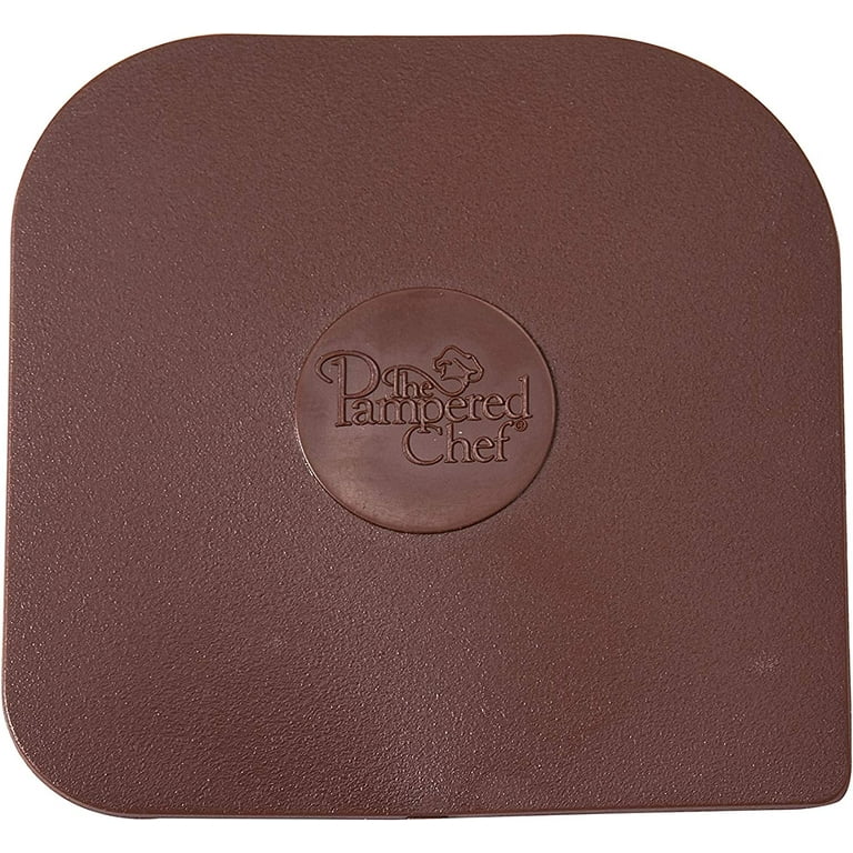 Pampered Chef Square Brown Nylon Stoneware Pan Scrapers Package of 3 
