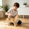 thumbnail image 4 of Pet Deshedding Comb for Cats, Self-Cleaning Undercoat Depilatory Tool, Ergonomic Grooming Brush for Shedding Control, Ideal for Daily Use at Home, 4 of 6