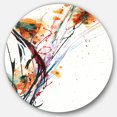 thumbnail image 1 of Designart 'Abstract Handpainted Orange Flowers ' Farmhouse Metal Circle Wall Art - Disc of 36, 1 of 5