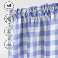 thumbnail image 5 of 2 Pack Window Valances Farmhouse Design Window Treatment Lined Decor Curtains Rod Pocket Valances for Kitchen/Living Room 16" x 56" (Blue), 5 of 5