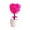 Pink, variant on FTsdfkl Artificial Heart-Shaped Topiary Tree, Flower Ball Bonsai, Colorful Potted with White Pot, for Home, Office & Wedding Decor