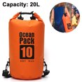 thumbnail image 1 of Sac Étanche Flottant 10 L/20 L, Sac Étanche à Dessus Roulé Garde l'Équipement au Sec pour le Kayak, le Rafting, la Navigation de Plaisance, la Natation, le Camping, la Randonnée,, 1 of 9