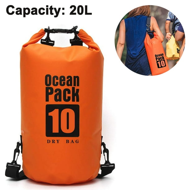 Floating Waterproof Dry Bag 10L/20L, Roll Top Dry Sack Keeps Gear