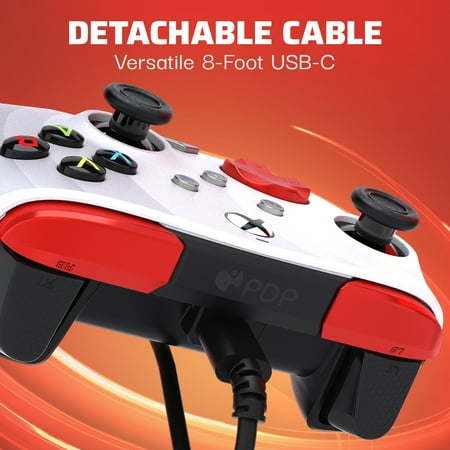 PDP REMATCH Advanced Wired Controller: Radial White For Xbox Series X|S, Xbox One, & Windows 10/11 PC - Radial White