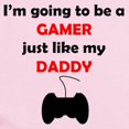 thumbnail image 2 of CafePress - Gamer Like My Daddy Body Suit - Baby Light Bodysuit, Size Newborn - 24 Months, 2 of 4