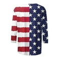 thumbnail image 5 of SOOMLON Plus Size American Flag Tshirts Shirts for Women Graphic 4th of July Shirts Crew Neck Patriotic Tops 3/4 Sleeve 2024 T-Shirt Juniors Tee Blouse Outfits, 5 of 5