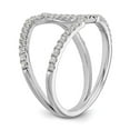 thumbnail image 6 of 14K White Gold Ring Band Fashion Diamond, Lab Grown Round, Size 6, 6 of 8