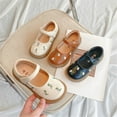 thumbnail image 6 of NOKIO Girls' Dress Mary Jane Sandals Kids Leather Mary Janes Girls Leather Flower EmbroideryDesign Soft Round Toe Princess Dress Flat Shoes(Toddler/Little Kid/Big Kids ), 6 of 9