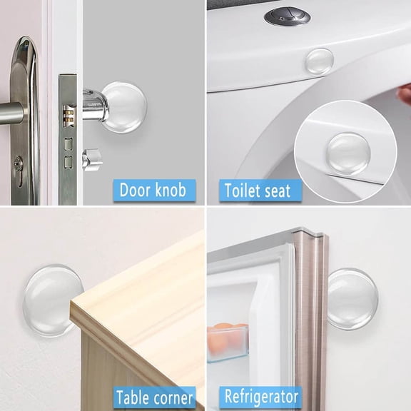 CHENjy Door Knob Wall Protector Transparent Adhesive Door Stopper Bumpers for Walls Mute Anti Collision Pads Door Handle Protector 1.58*0.32 in