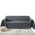 thumbnail image 1 of Chenille Sofa Covers Thickened BreathableSolid Color Couch Cover Blanket With Boho Fringe, 1 of 6