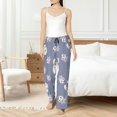 thumbnail image 5 of Pajama Pants Women, Cute Alpaca Face Flower Sweatpants Soft Sleep Lounge Pants, Casual PJ Bottoms Pants with Pockets, 5 of 5