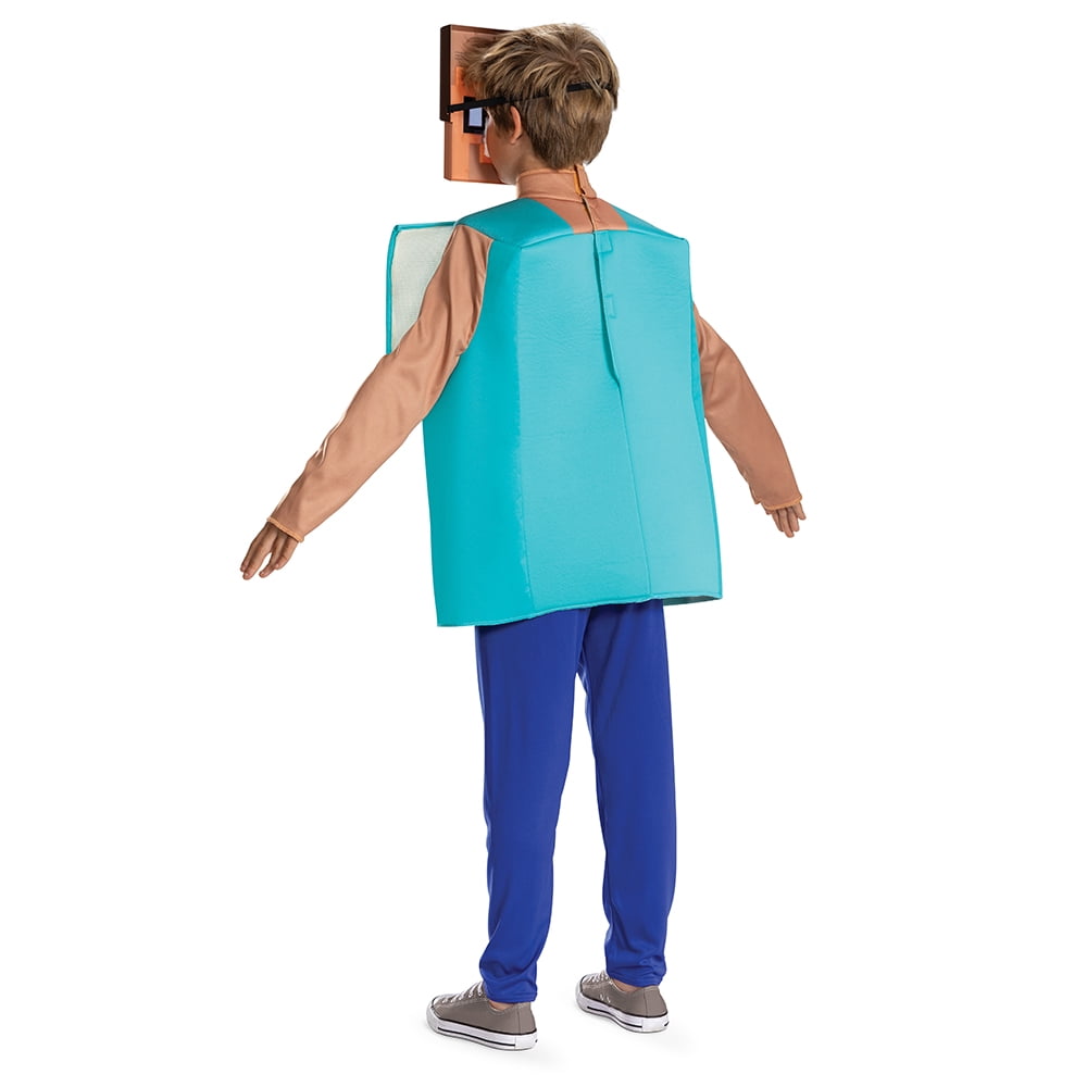 Minecraft Steve Halloween Costume for Children, Boys Size L (10/12), by Disguise