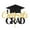 Black&Gold2, variant on Glitter Congrats Grad Cake Topper, 2026Graduation Party Decorations - High School College Congrats Grad Party Cake Decorations Supplies