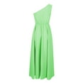 thumbnail image 5 of Antinious Women Summer Solid Sleeveless Off Shoulder Elastic Waist Soft Casual Comfortable Dress, 5 of 5