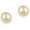 Yellow Gold, variant on 10 Karat White Gold Polished Peace Symbol Post Earrings