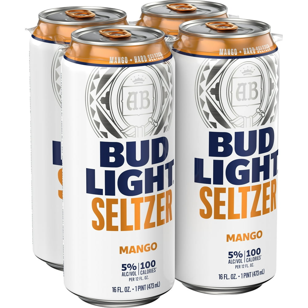 Bud Light Mango Seltzer, 4 Pack 16 fl. oz. Cans, 5 ABV