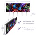 thumbnail image 3 of PhooArto Key Holder for Wall Decorative with 5 Key Hooks, Butterfly Flowers Holders Wall Mount Organizer with Mail Key Rack, Self Adhesive, 3 of 7