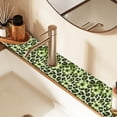 thumbnail image 2 of Yayeee Faucet Mat for Kitchen Sink 14.7" Diatomite Long Splash Guard Pad, Green Floral Leopard Pattern, 2 Pack, 2 of 7
