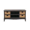 thumbnail image 2 of Superb Wood Sea Grass Black Console, 2 of 2