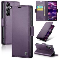 CaseMe Leather For Samsung Galaxy A05S Wallet Case with RFID Blocking, For Samsung Galaxy A05S Case Wallet for Women Men Card Holder Magnetic Clasp Kickstand Folio Case for Samsung Galaxy A05S,Purple