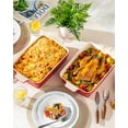 thumbnail image 6 of 4.4 QT Baking Dish, 9x13 Large Casserole Dish for Oven, Ceramic Baking Pan, Rectangular Lasagna Pan Deep with Handles for Baking, Durable Microwave Oven Safe, Red, Series BAKE-BAKE, 6 of 18