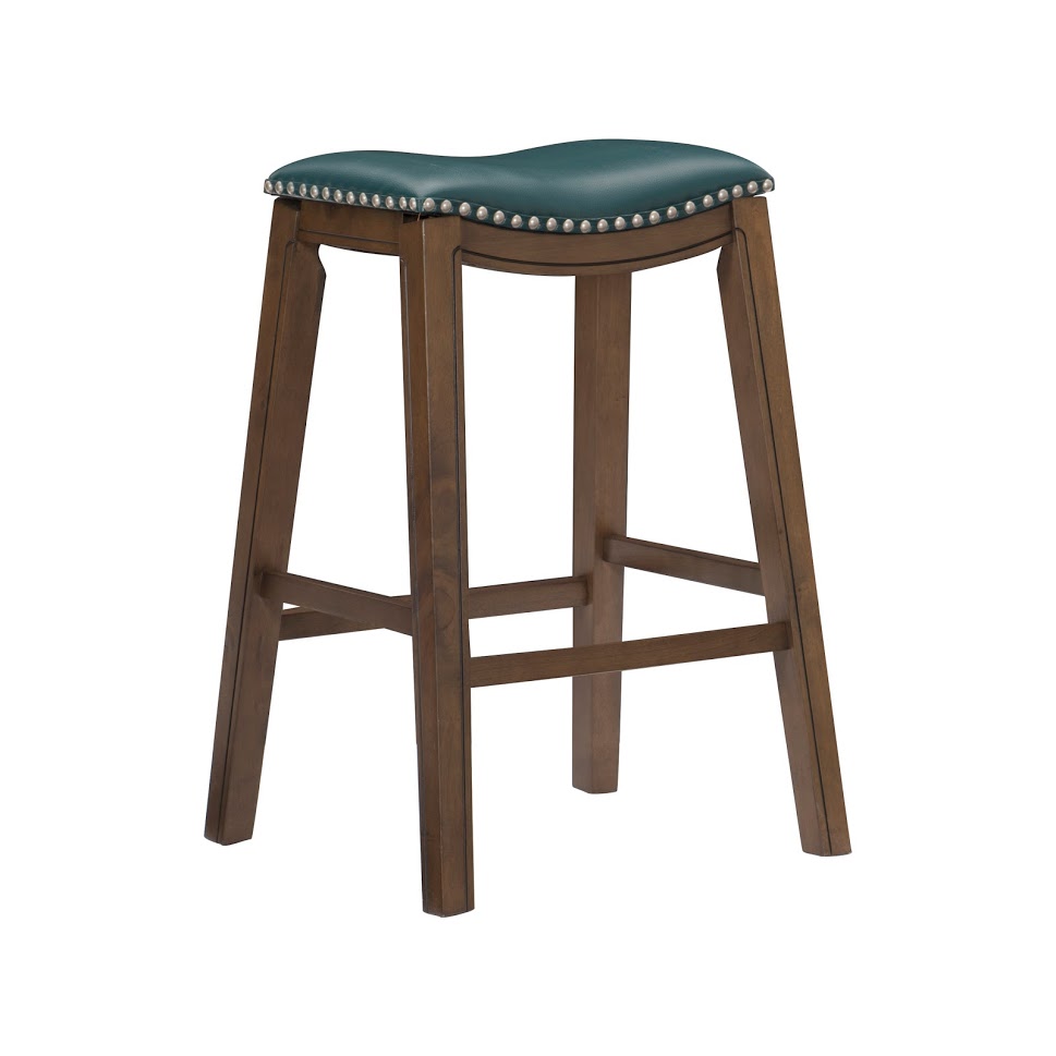 green saddle stool