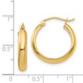 thumbnail image 4 of 14K Yellow Gold Earring Hoop Women'S 16 mm 3.75 Round Tube Earrings, 4 of 4