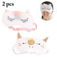thumbnail image 1 of Coofit 2PCS Sleep Masks Lovely Cartoon Blindfold Eye Mask Eye Sleeping Covers for Girls, 1 of 10