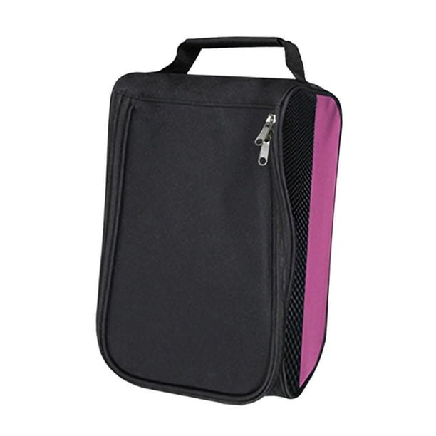 Bolsa para zapatos de golf, bolsa para zapatos deportivos, bolsa con cremallera para artículos de golf, bolsa portátil para llevar zapatos. rosa