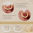 thumbnail image 6 of 3 Pairs 14K Gold Plated Hoop Earrings Set, Hypoallergenic Lightweight Chunky Huggie Hoops for Women, Everyday & Gift Occasions, 6 of 6