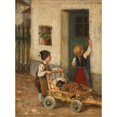 thumbnail image 3 of Franz von Defregger 19x24 Black Modern Framed Museum Art Print Titled - The Sick Dachshund (Approx. 1890), 3 of 5