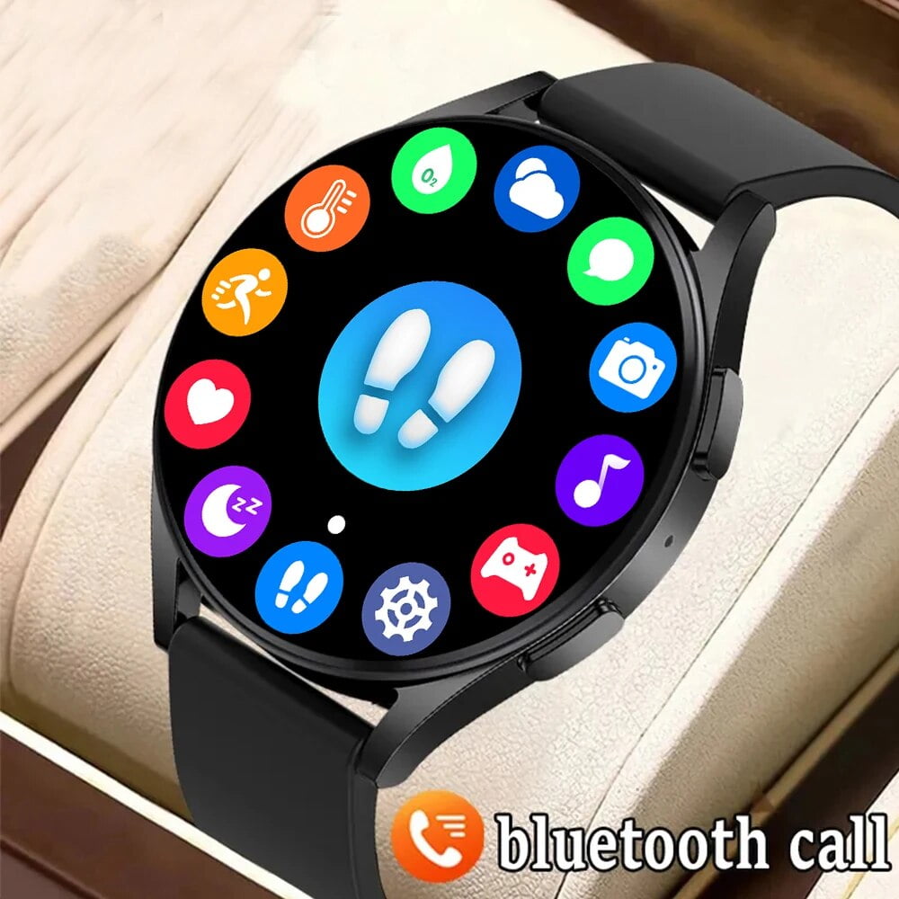 Full Touch Smartwatch Men 2024 Bluetooth Call Fitness Tracker 1.39 Inch Screen Smart Watchers For Samsung Galaxy Watch 4 Android k65 black steel 2 Walmart