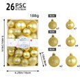thumbnail image 3 of 26 Pcs Christmas Ornaments Shatterproof Balls 1.57/1.97/2.36 Inch Mini Christmas Tree Decorations with Hanging Loop for Xmas Holiday Party Wedding Wreath Home Indoor Outdoor Decor, 3 of 9