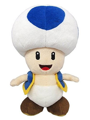7" Little Buddy Super Mario All Star Collection 1588 Blue Toad Stuffed Plush