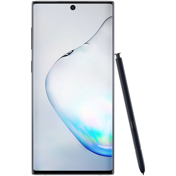 Pre-Owned Samsung Galaxy Note 10 Duos Android w/ Triple 12MP & 12MP & 16MP - Aura N970U - Unlocked - 256GB Black (Good)