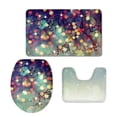 thumbnail image 1 of GOHAO Jinse-floral355 3 Piece Bathroom Rugs Set Bath Rug Contour Mat and Toilet Lid Cover, 1 of 2