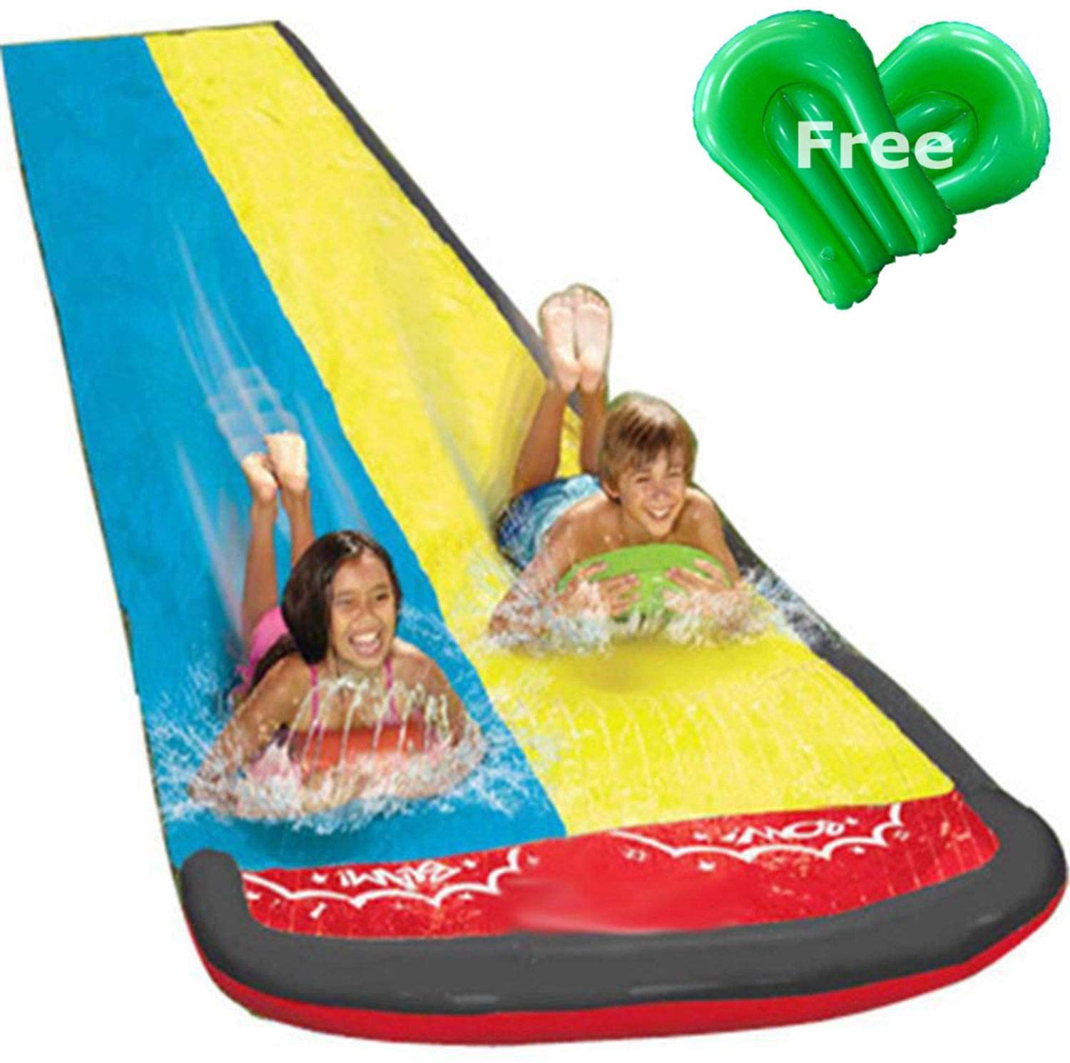 Lane Water Slip and Slide, 16ft Splash and Slide for Kid Adults