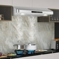 thumbnail image 4 of Costway 36" Under Cabinet Range Hood with 4 Fan Speed Adjustable LED Lights Time Setting Silver, 4 of 10