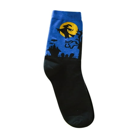 

QIIBURR Womens Halloween Cartoon Fashion Medium Tube Socks Comfortable Cotton Socks