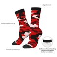 thumbnail image 6 of Women Colorful Crew Socks Red Camouflage Novelty Fun Socks For Mens, 6 of 7