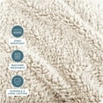 thumbnail image 5 of Bare Home Faux Shearling Blanket - Fluffy & Soft - Lightweight - Full/Queen, Oyster - Tipped, 5 of 7