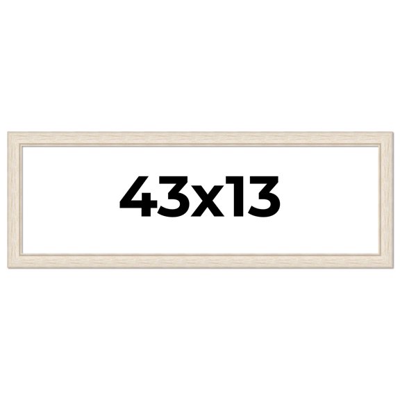 43x13 Frame White Real Wood Picture Frame Width 1.75 inches | Interior Frame Depth 0.5 inches |