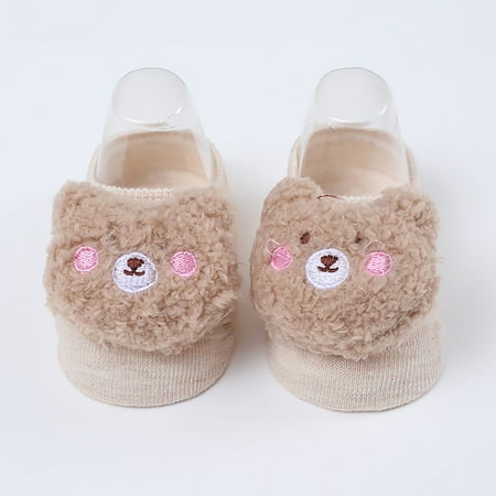 

TOWED22 Baby Socks Boys Girls Cartoon Non Slip Baby Sock Floor Socks 12 Months Girls Brown