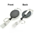 thumbnail image 2 of GOGO 4 Packs Retractable Keychain Badge Holder with Carabiner Reel Belt Clip and Key Ring, Blue, 2 of 6
