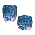 thumbnail image 6 of ZUXONGSY Butterfly Office Chair Cover Set of 2 Piece Desk Chair Covers Slipcover Stretchable Computer Chair Protector with Elastic Bands Furniture Protector Gifts for Women Men, 6 of 7