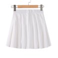 thumbnail image 6 of Maxi Skirts for Women Fashion Women Pleated A-Line Skirt Solid High Waist Short Skirt Ruffle Skirt S-108, 6 of 9