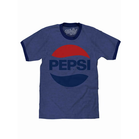Tee Luv Pepsi 70s Logo Ringer T-Shirt (Blue)